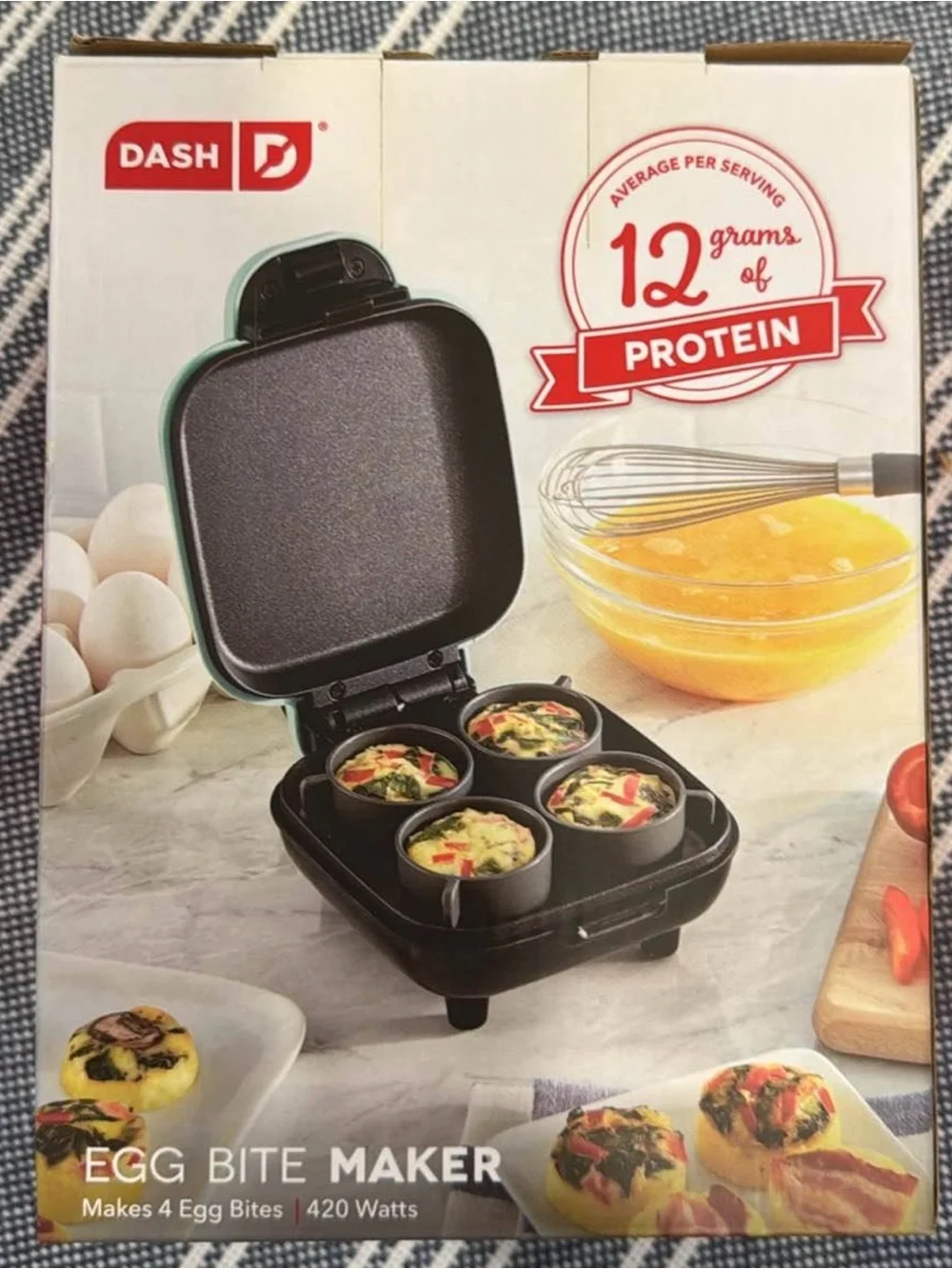New Dash Egg Bite Maker - Aqua: 4-Egg Cooker, Electric Egg Cooker, Dishwasher ok